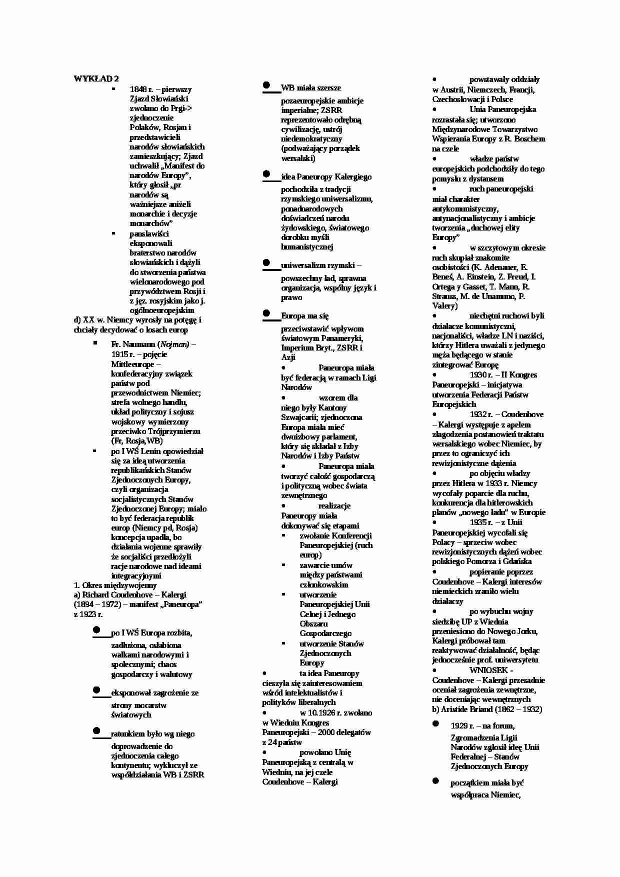 Wykład - historia integracji europejskiej - strona 1