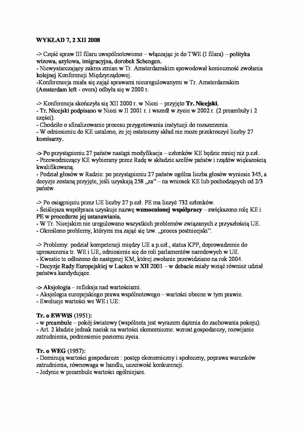 Wykład - III filar UE - strona 1