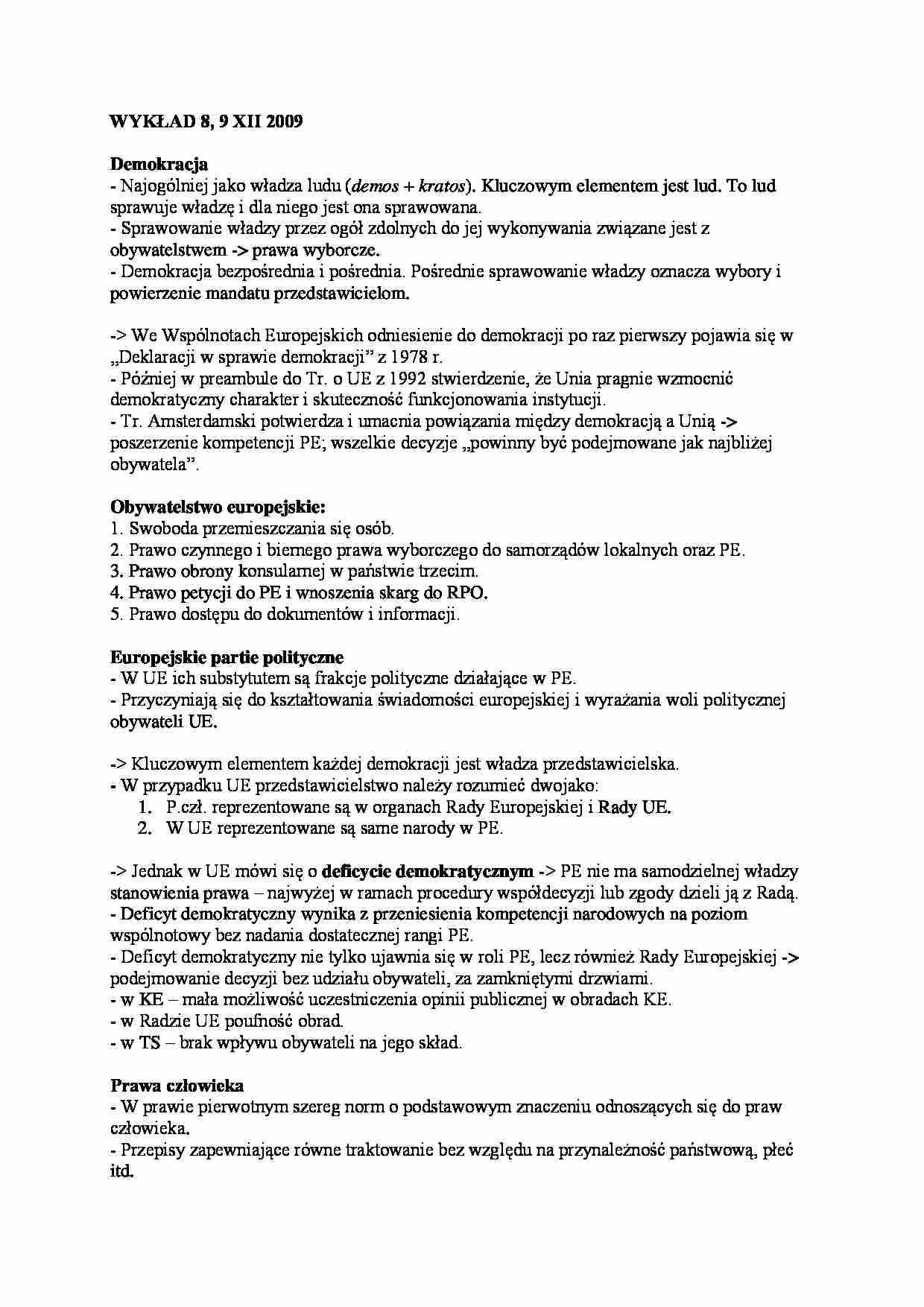 Demokracja - wykład - strona 1