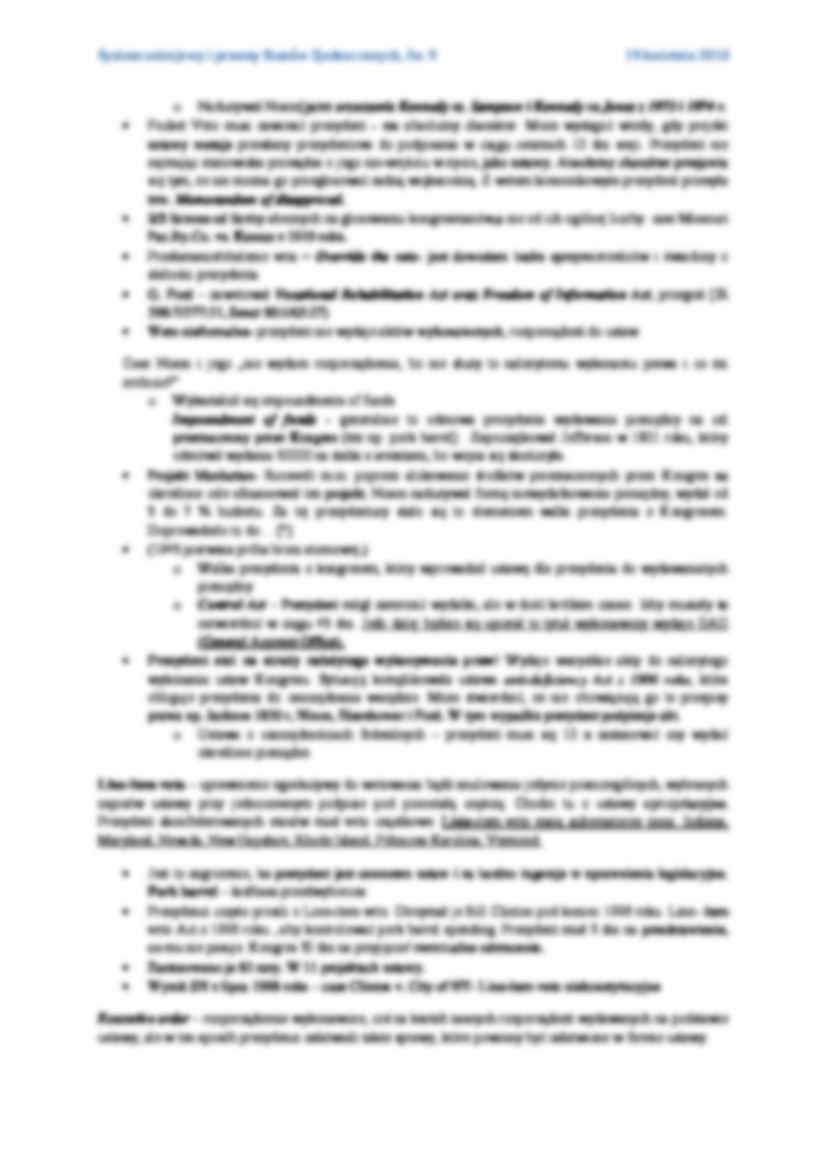 Uprawnienia prezydenta USA - wykład - strona 2