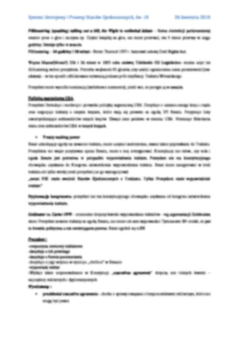 Uprawnienia prezydenta USA - wykład - strona 2