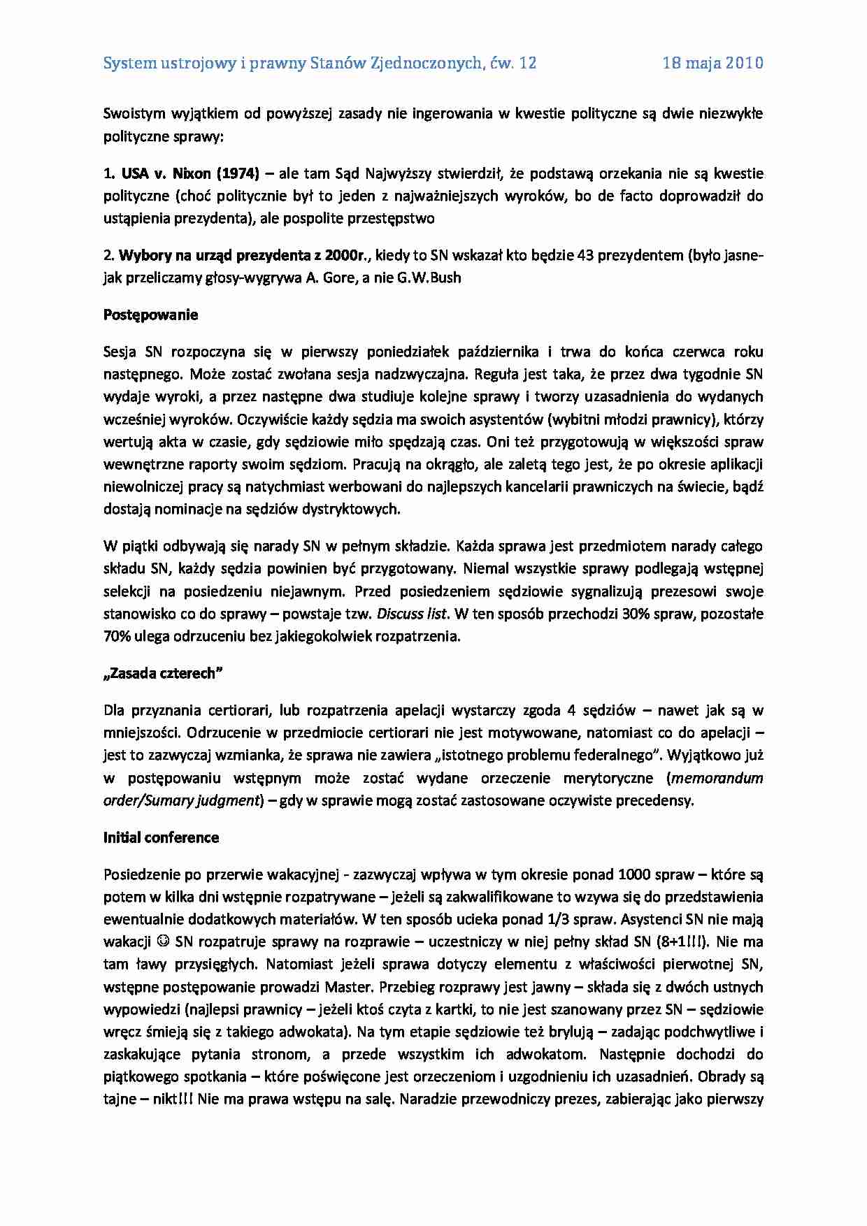 Prezydenci USA - wykład - strona 1