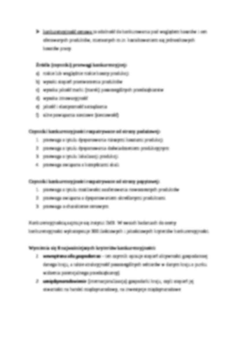 Konkurencyjność w gospodarce światowej- opracowanie - strona 2