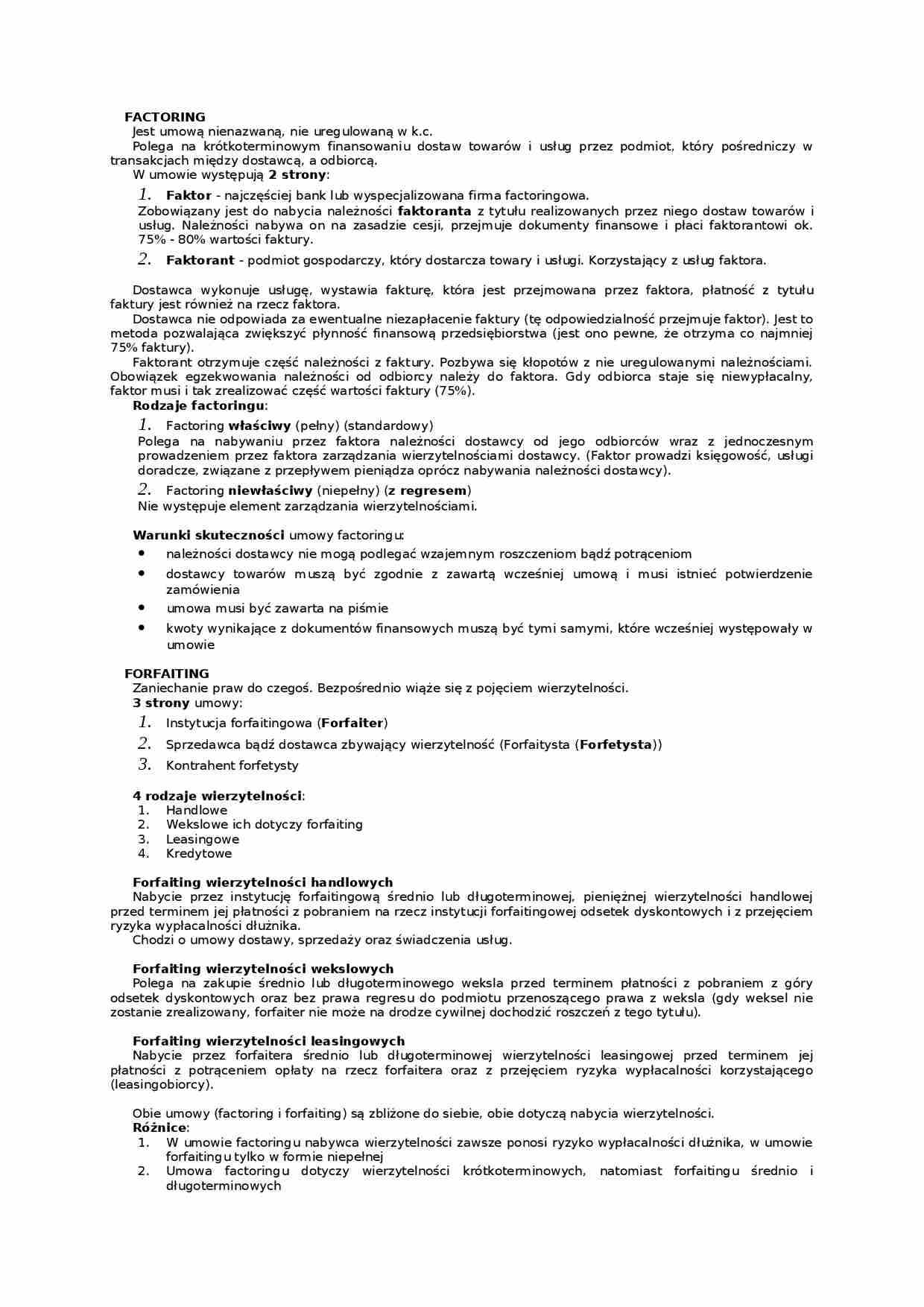 Faktoring- opracowanie - strona 1