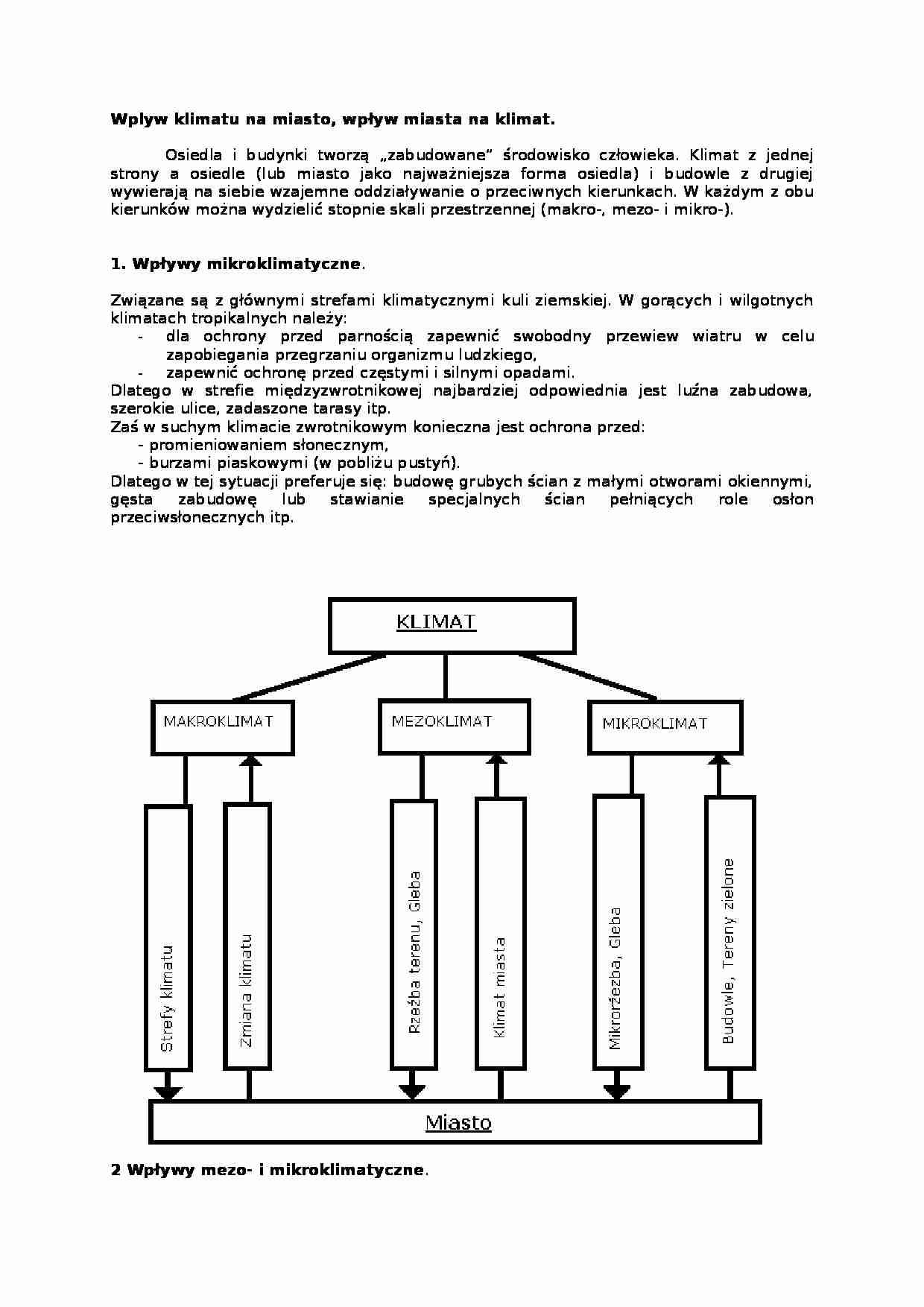 Wpływ klimatu na miasto- opracowanie - strona 1