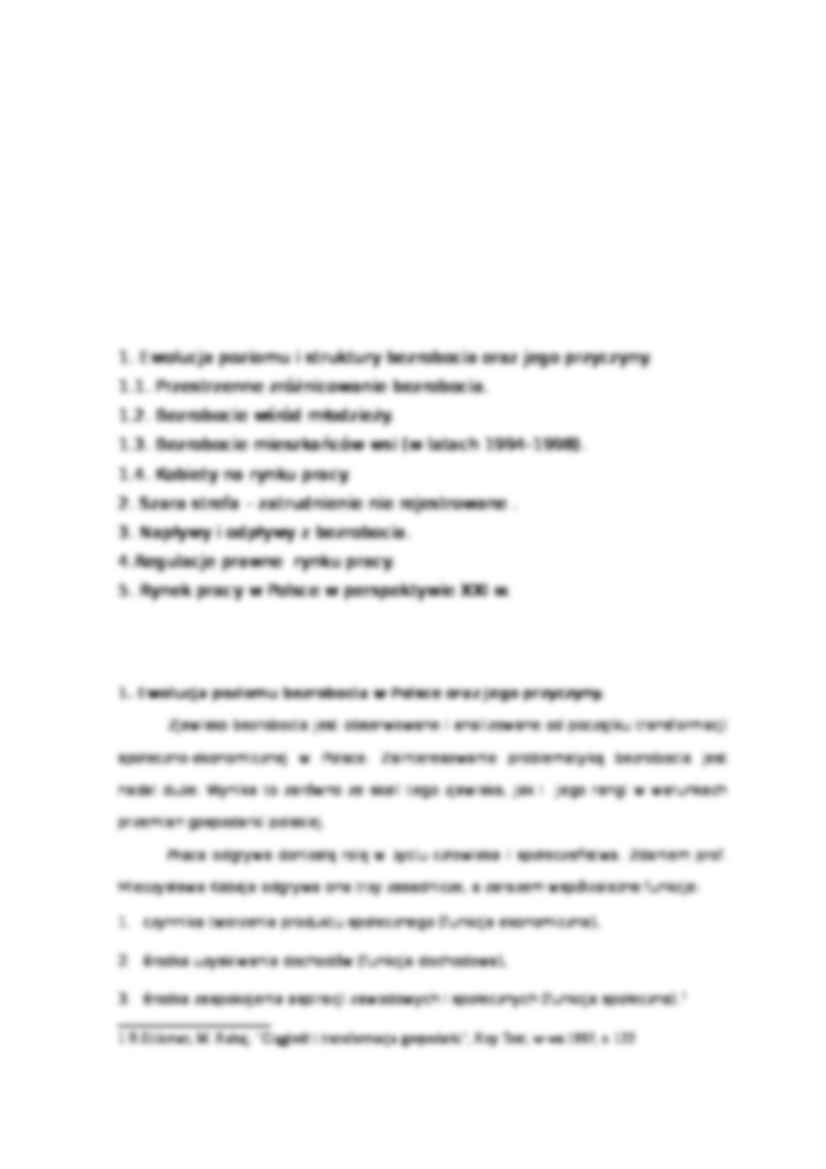 Rynek pracy w Polsce w okresie transformacji- opracowanie - strona 2