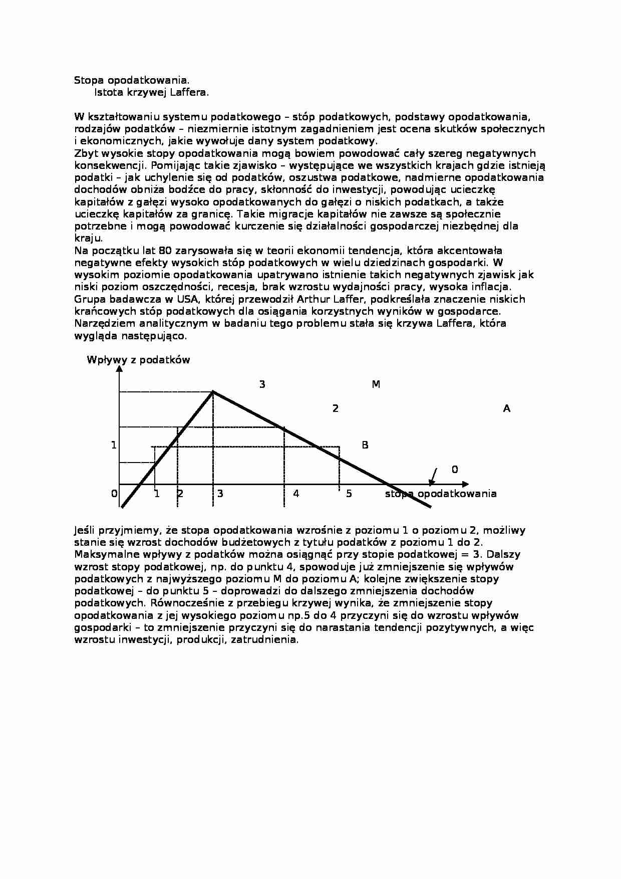 Stopa opodatkowania- opracowanie - strona 1