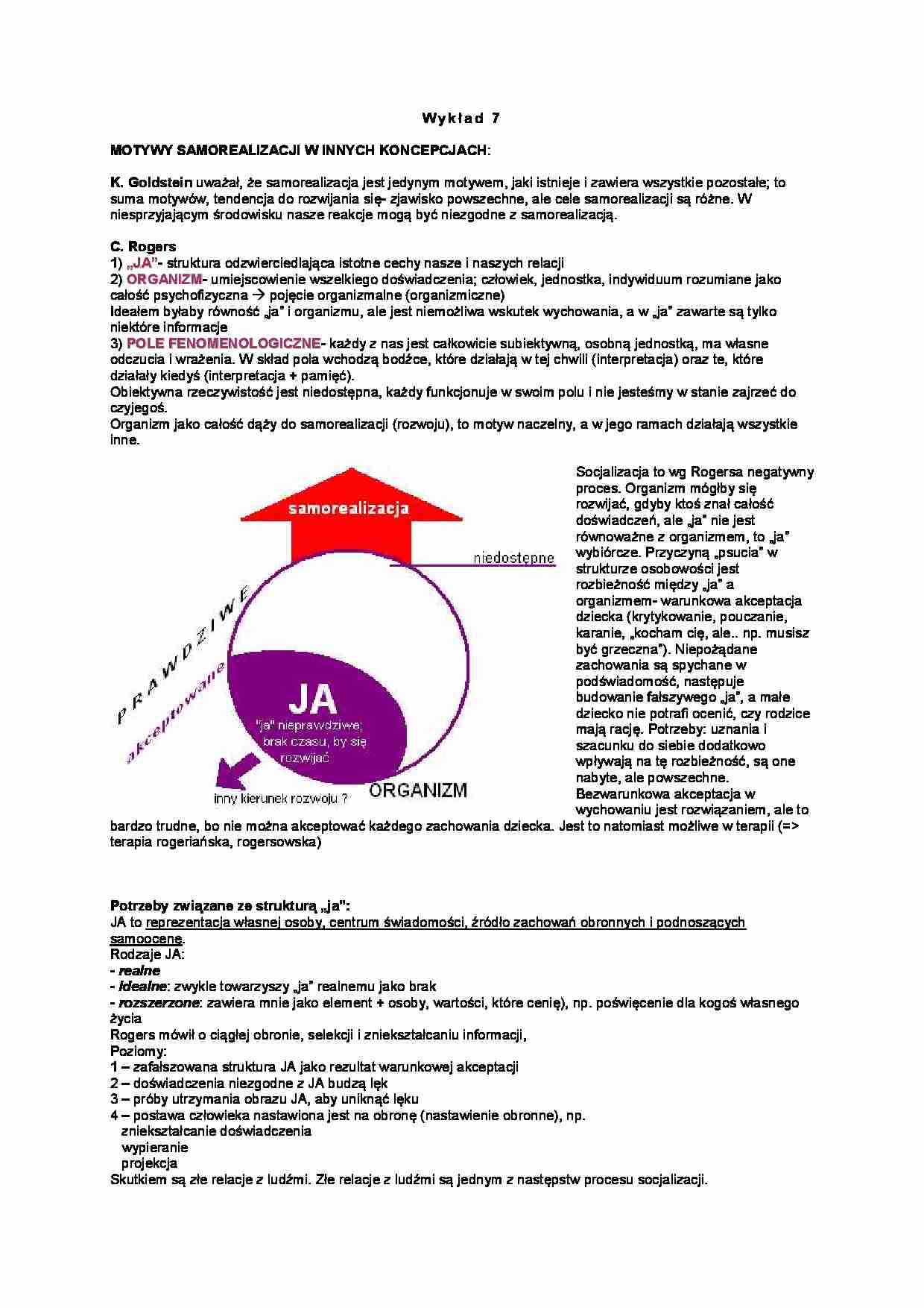 Emocje i Motywacja - wykład 7 - strona 1