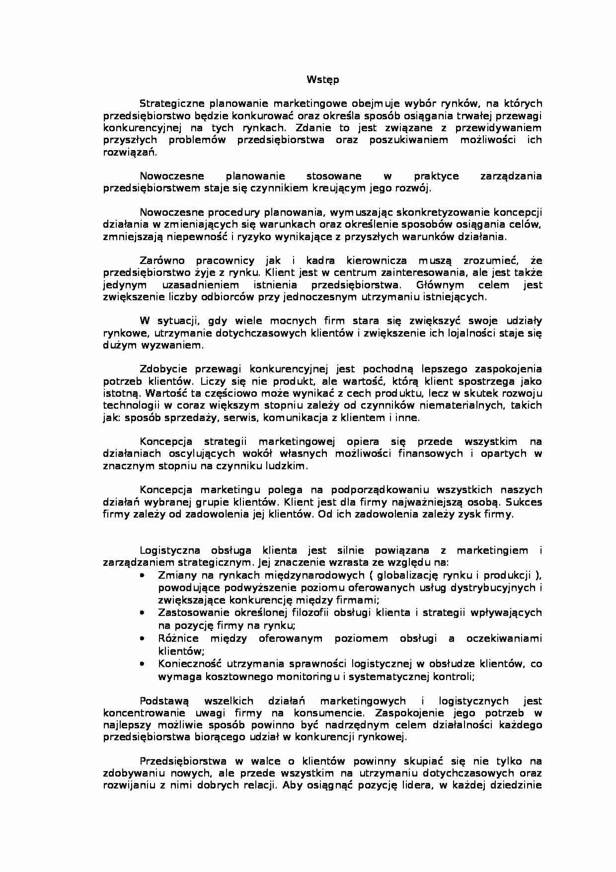 Efektywna obsługa klienta- opracowanie - strona 1