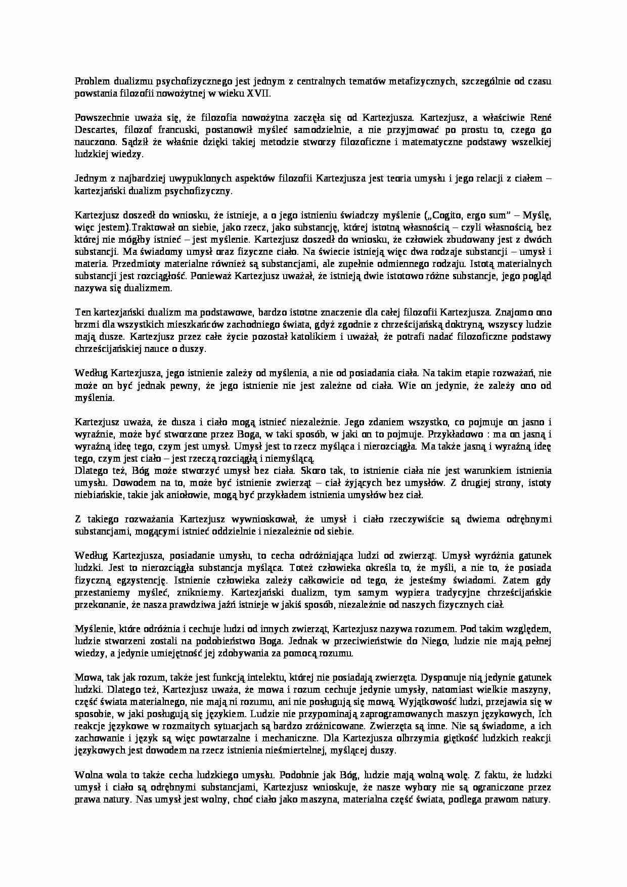 Filozofia - ćwiczenia 6 - strona 1