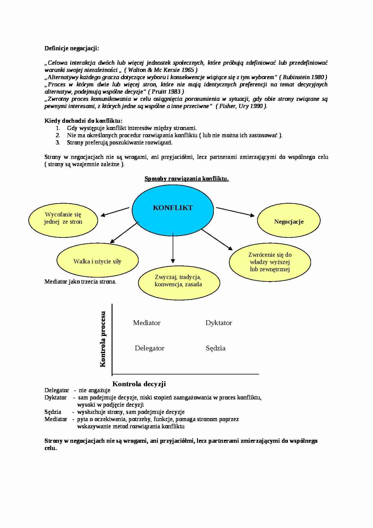 Definicje negocjacji- opracowanie - strona 1