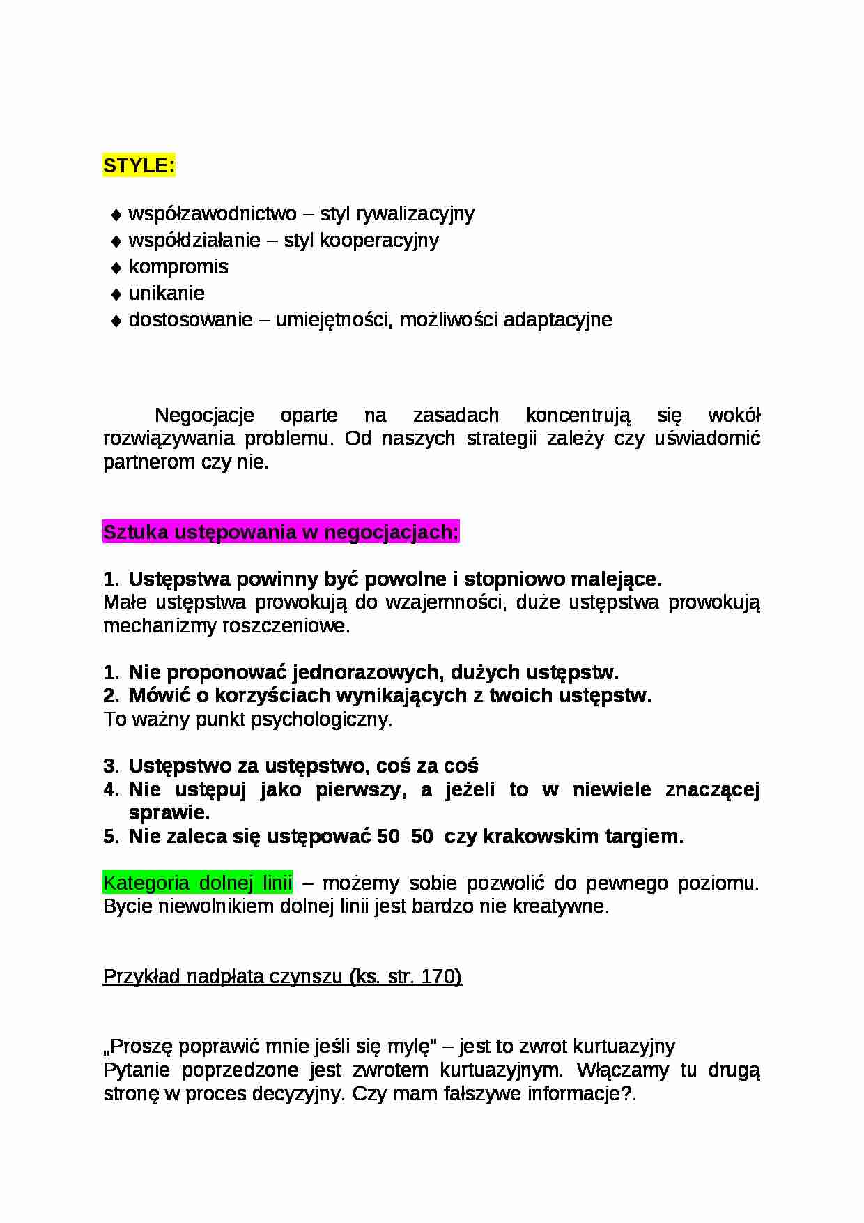 Negocjacje- style - strona 1