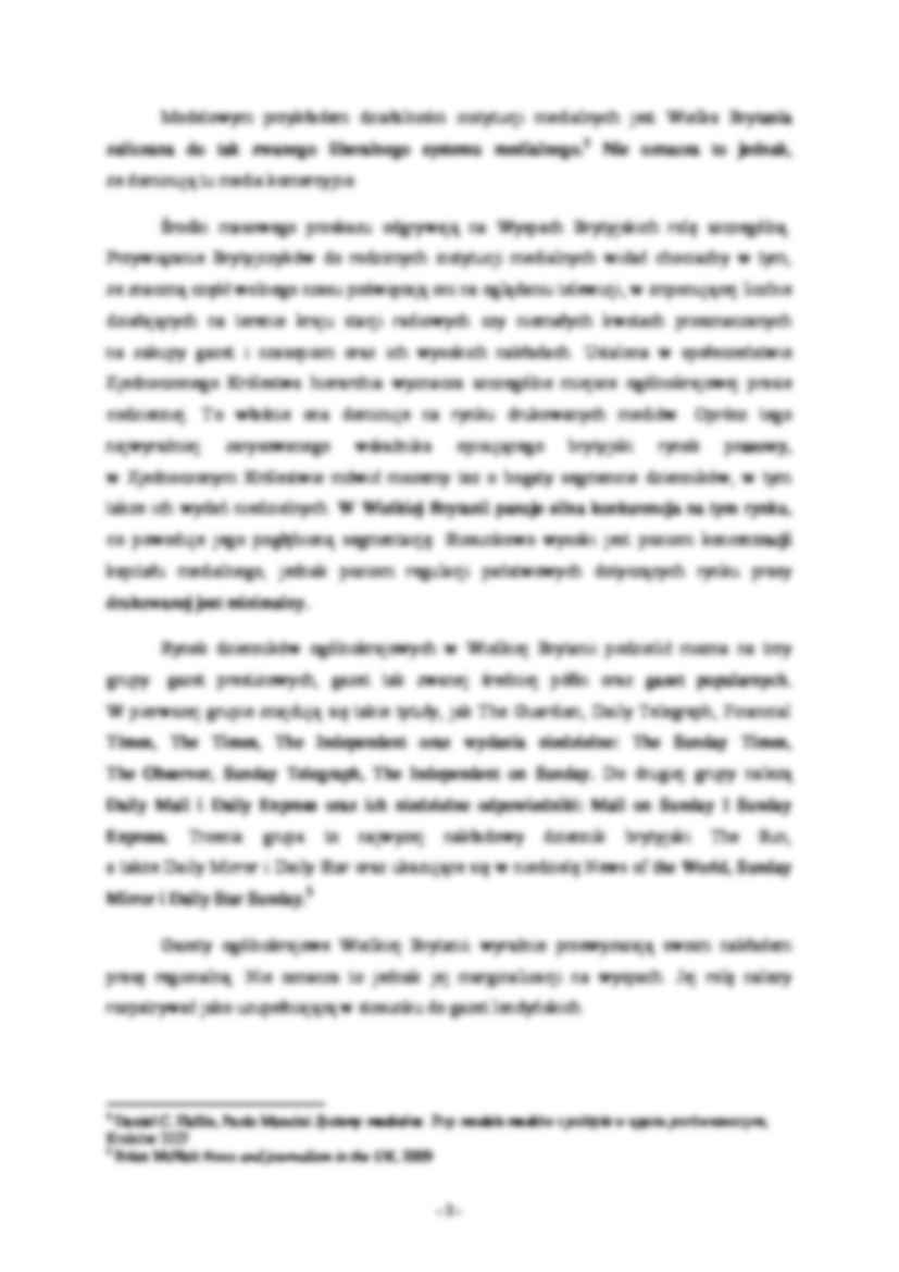 DZIENNIKARSTWO Polski system medialny a systemy medialne Wielkiej Brytanii, Niemiec i Szwecji - referat - strona 2