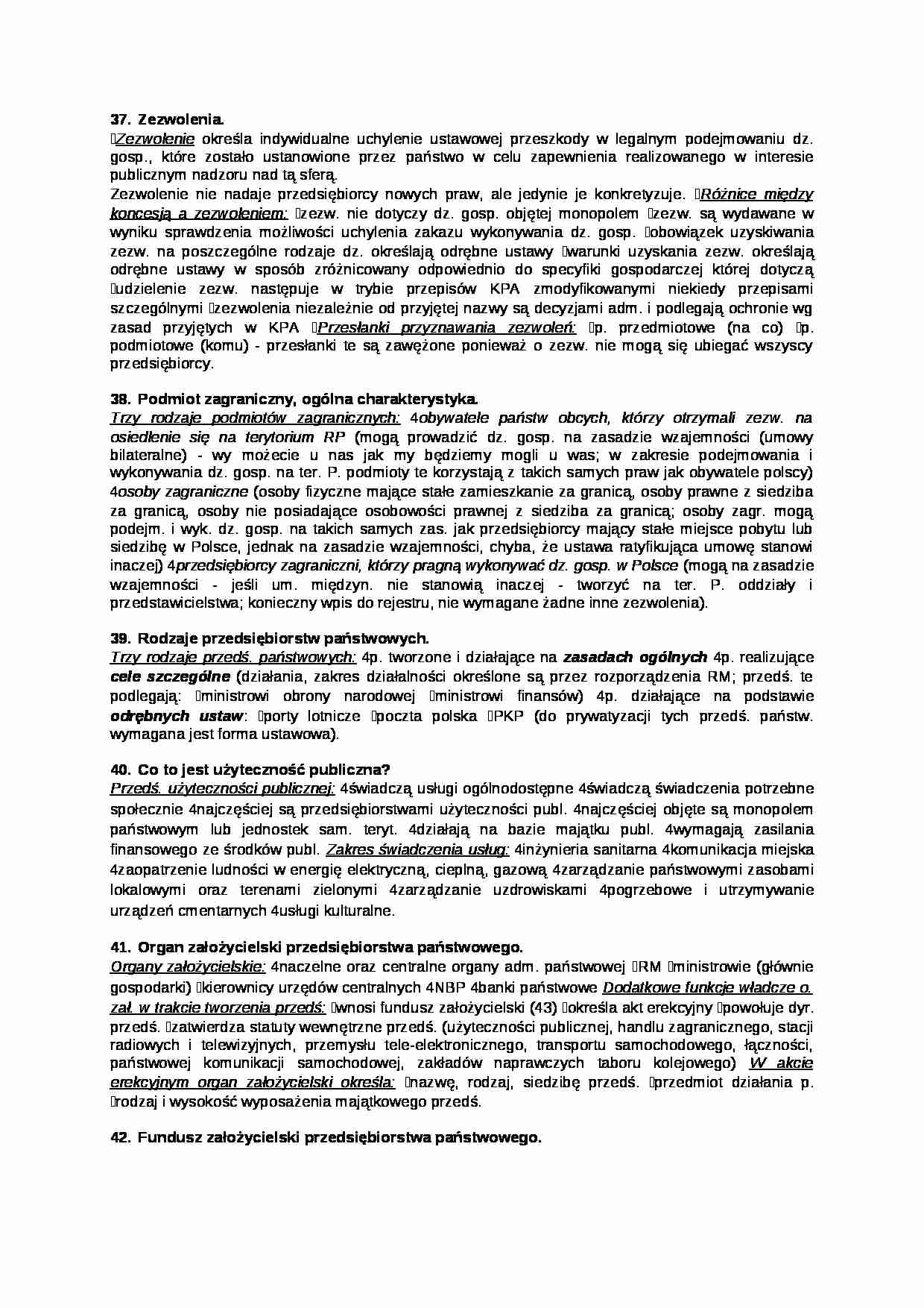 Zezwolenia- opracowanie - strona 1