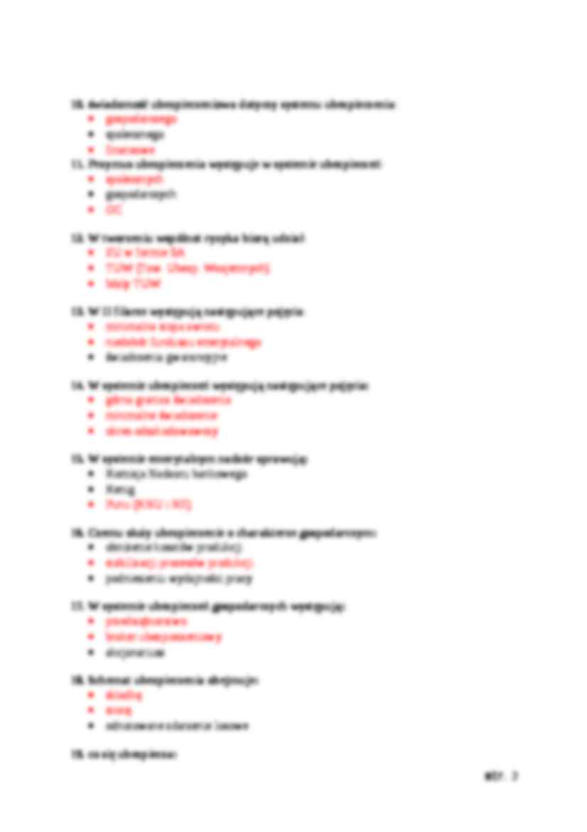 Ubezpieczenia- test - strona 2