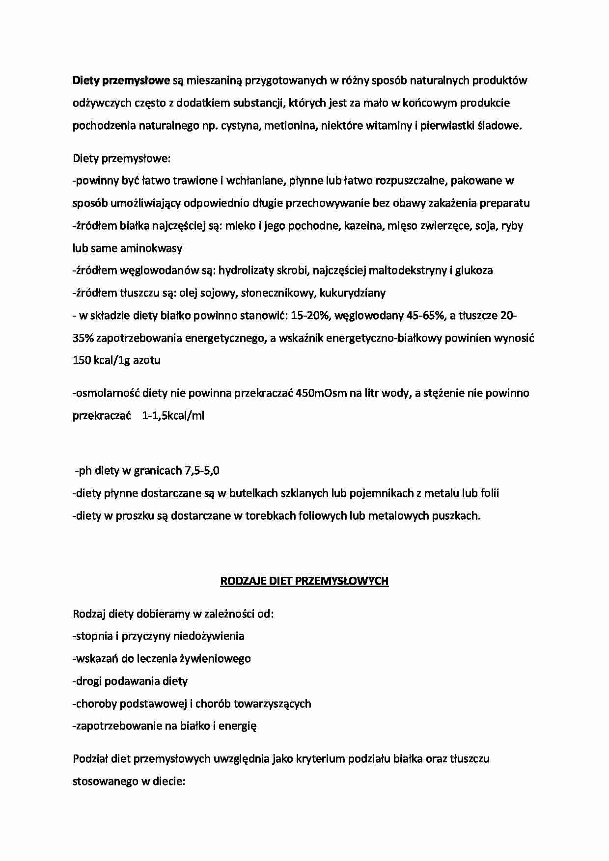 Diety przemysłowe - strona 1