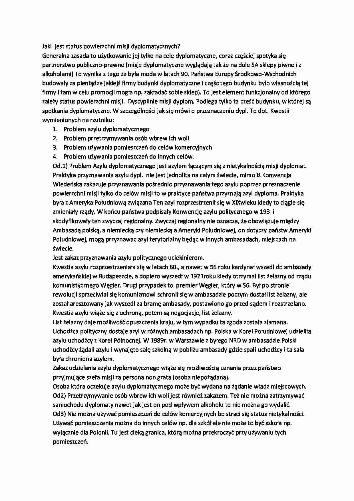Teoria i praktyka współczesnej dyplomacji- wykład 4 - strona 1