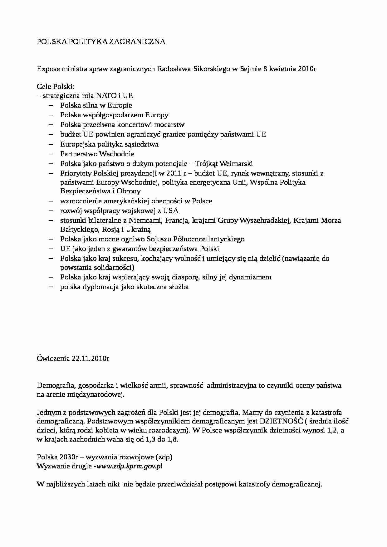 Expose Sikorskigo- ćwiczenia - strona 1