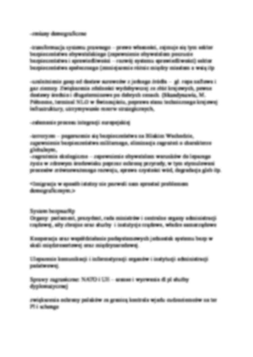 Strategia bezpieczeństwa narodowego RP- opracowanie - strona 2