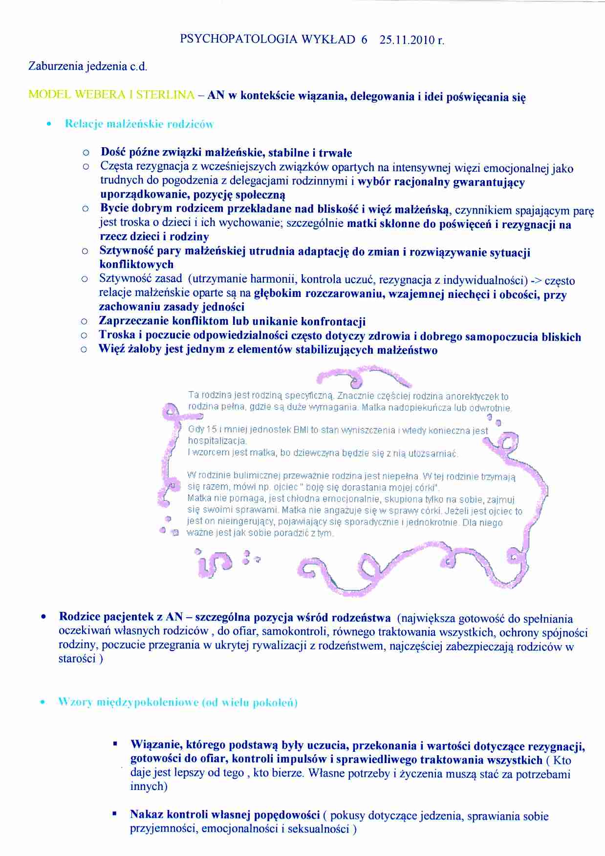 Psychopatologia - wykład 6 - strona 1