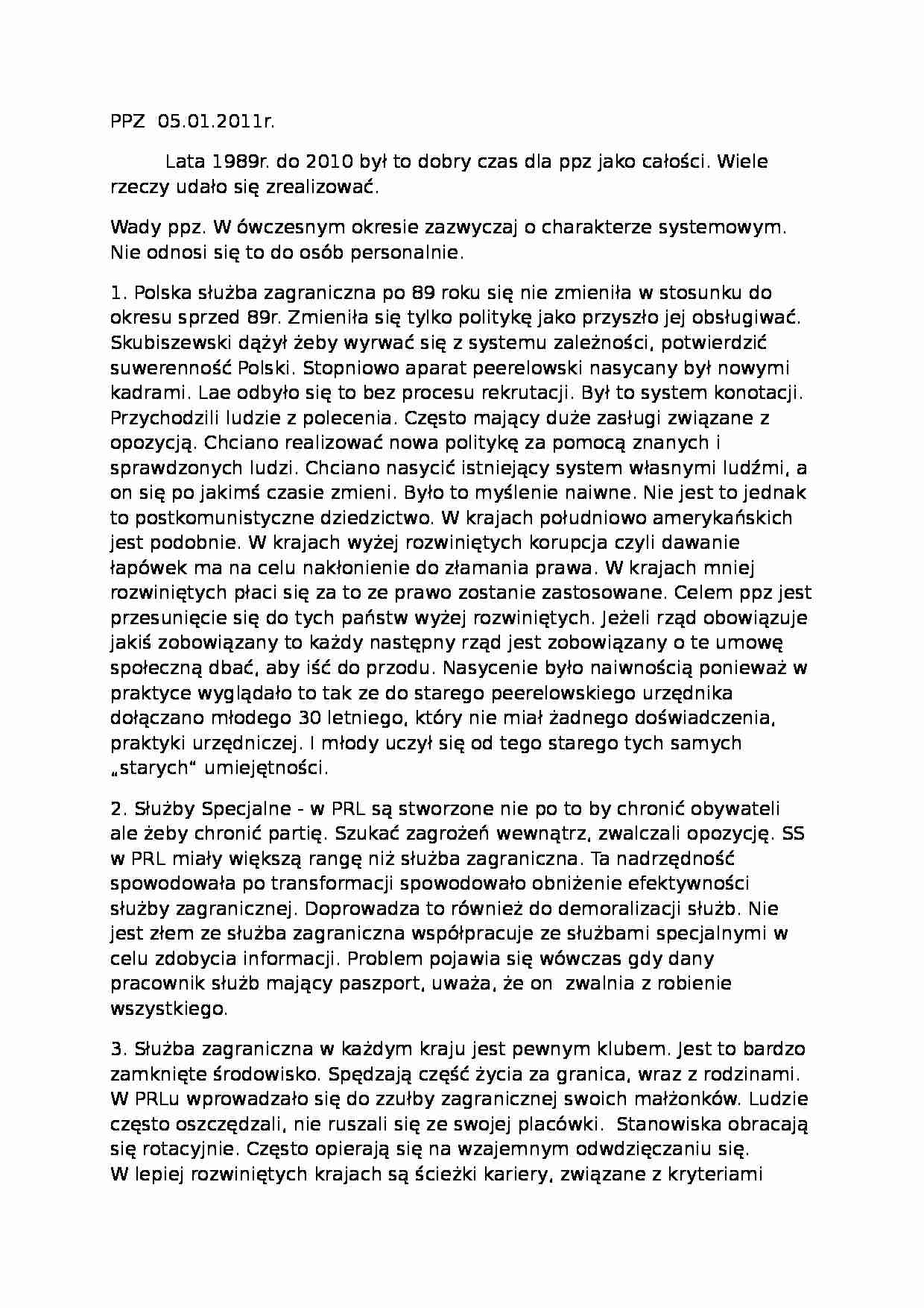 Polska polityka zagraniczna- wykład 10 - strona 1