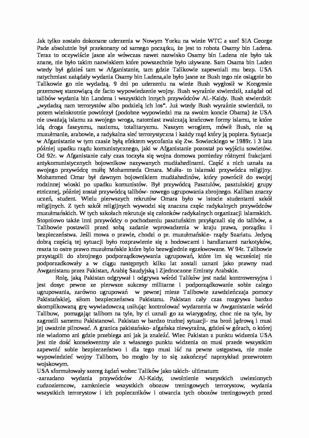 Amerykańska polityka zagraniczna- wykład 15  - strona 1