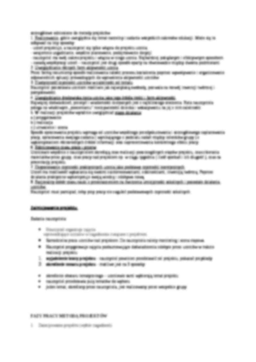 Metoda projektów - wykłady - strona 2