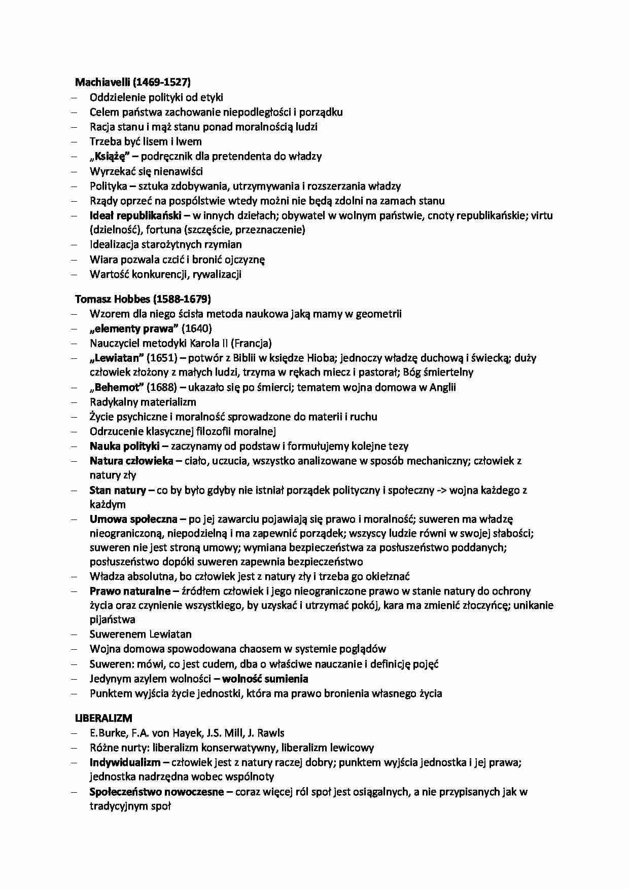 Republika, liberalizm, indywidualizm- opracowanie - strona 1