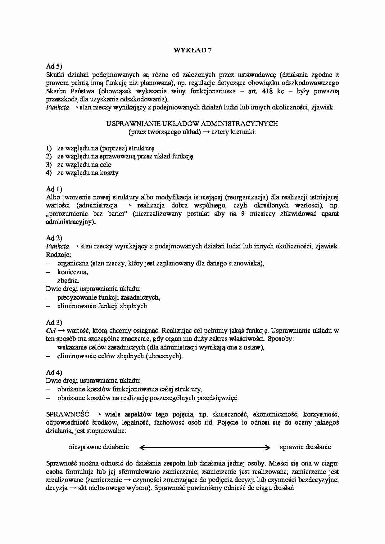 Nauka administracji- wykład 7 - strona 1