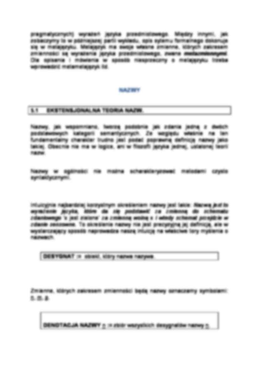 Semiotyka logiczna i metajęzyk- opracowanie - strona 2