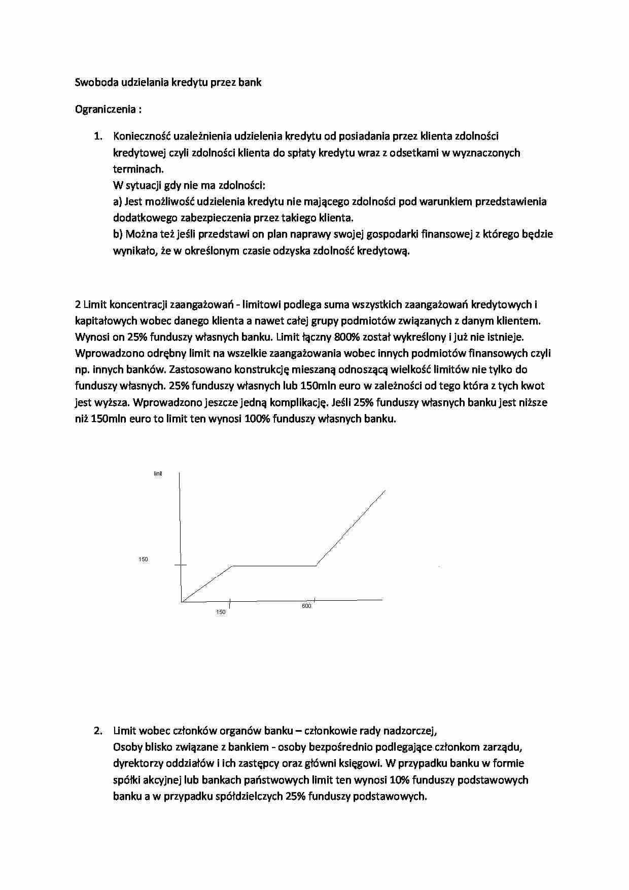 Kredyty. Swoboda udzielania kredytu- opracowanie - strona 1
