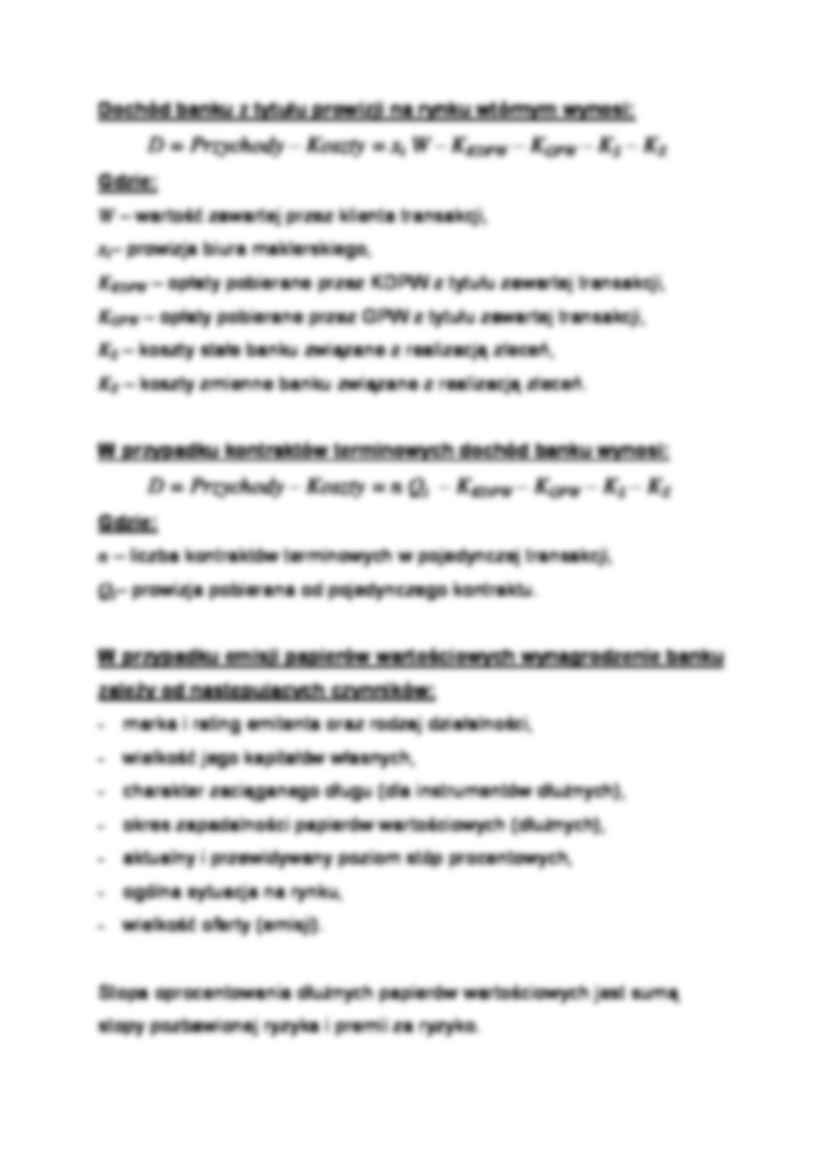 Ocena efektywności oraz kalkulacja cen produktów i usług w bankowości inwestycyjnej - strona 2