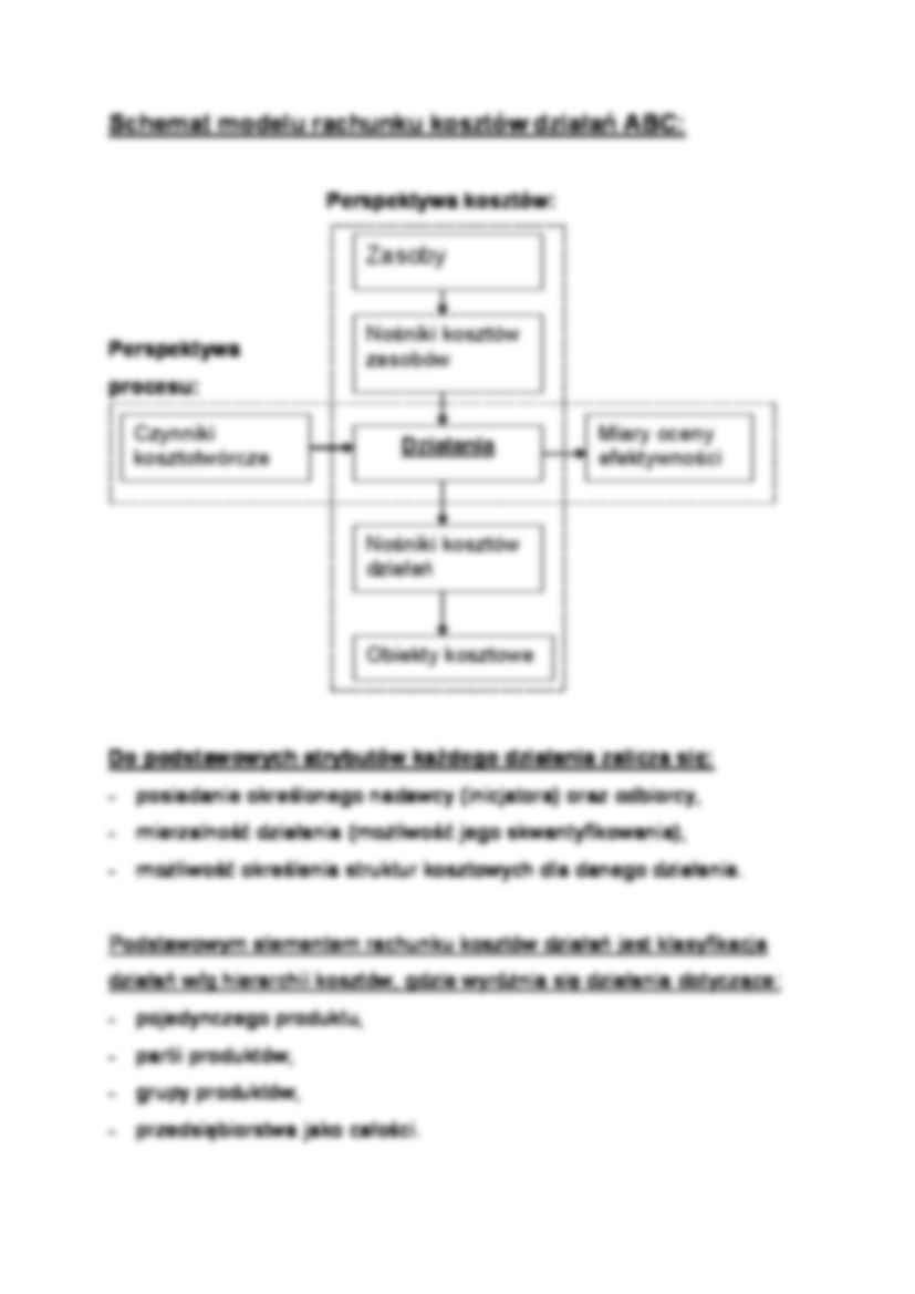 Podstawy rachunku kosztów działań ABC- opracowanie - strona 2