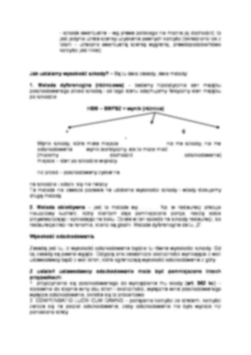 Pieniądz. Odpowiedzialność odszkodowawcza. Szkoda- opracowanie - strona 3