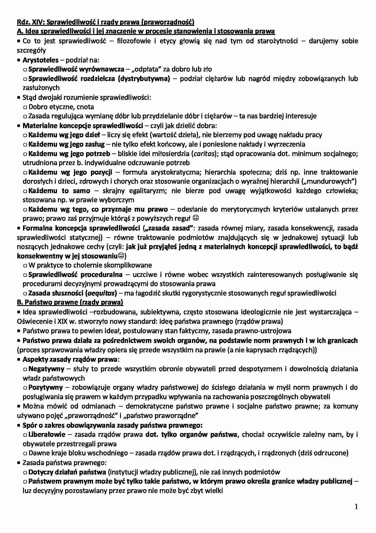 Sprawiedliwość i rządy prawa- opracowanie - strona 1