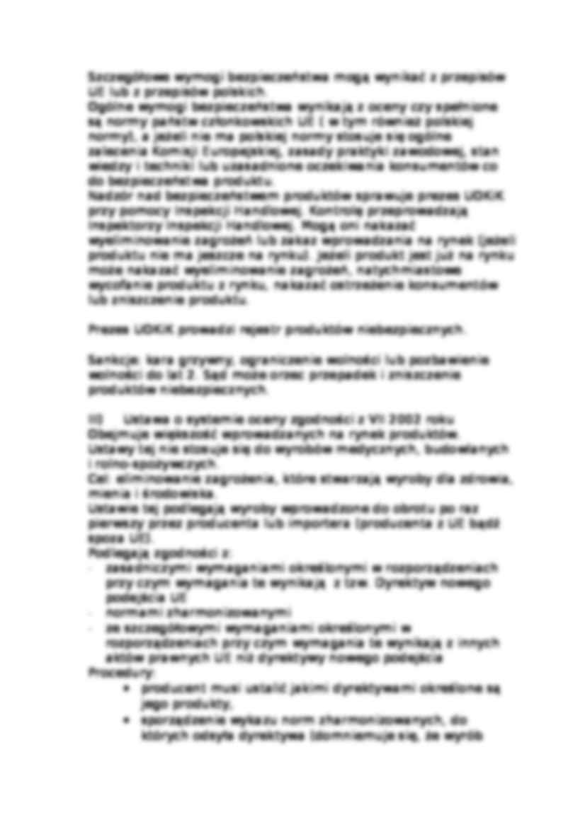 Normalizacja, bezpieczeńsstwo  produktów i certyfikacja- opracowanie - strona 3
