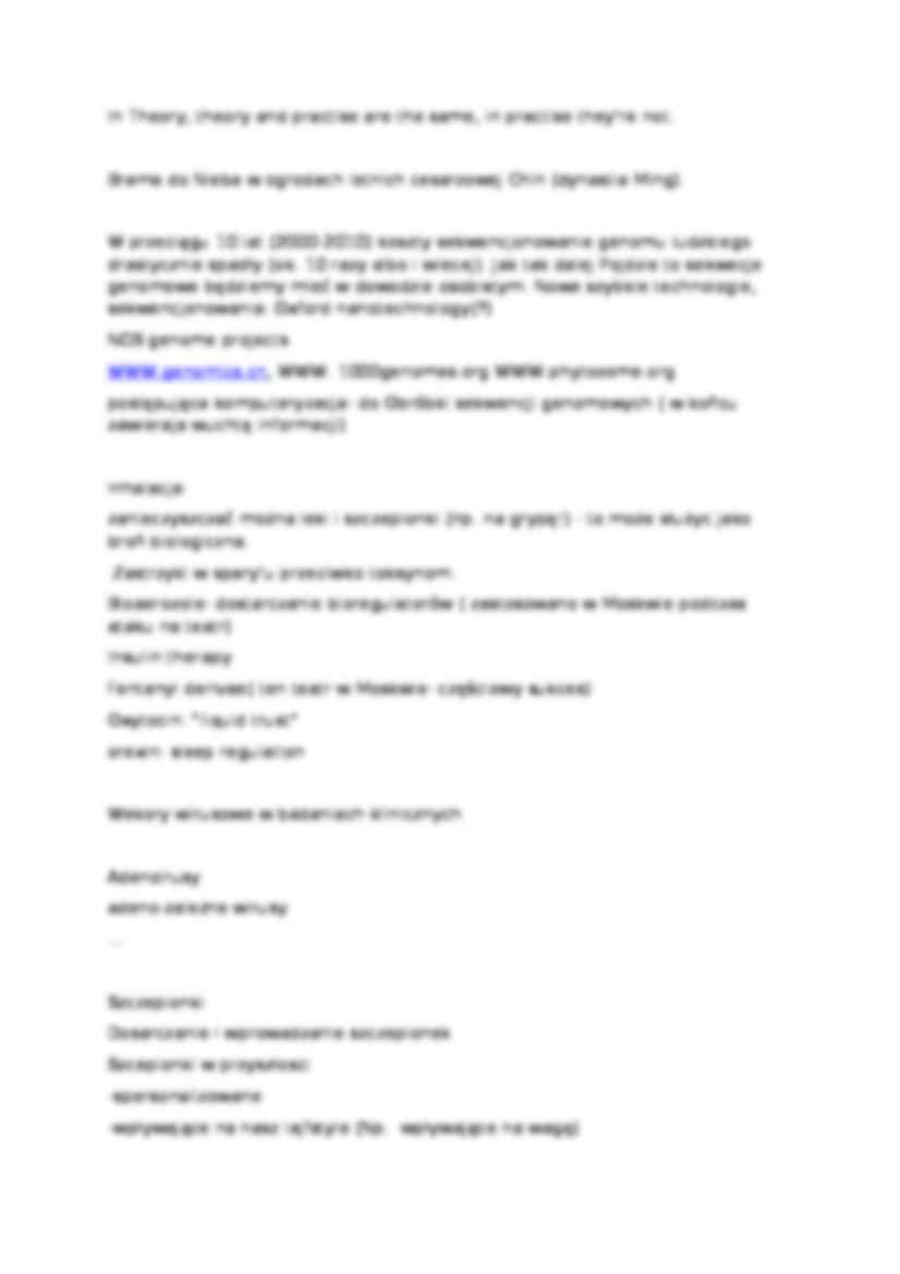 Genetyka molekularna - wykład 11 - strona 2