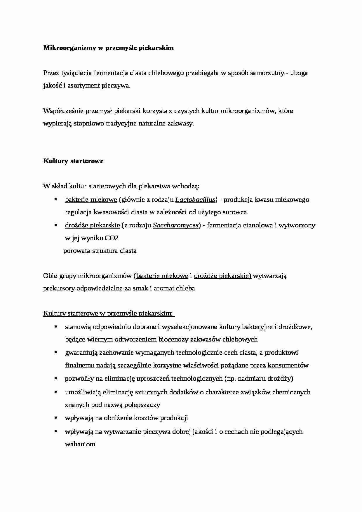 Skrypt do  o produkcji pieczywa - strona 1