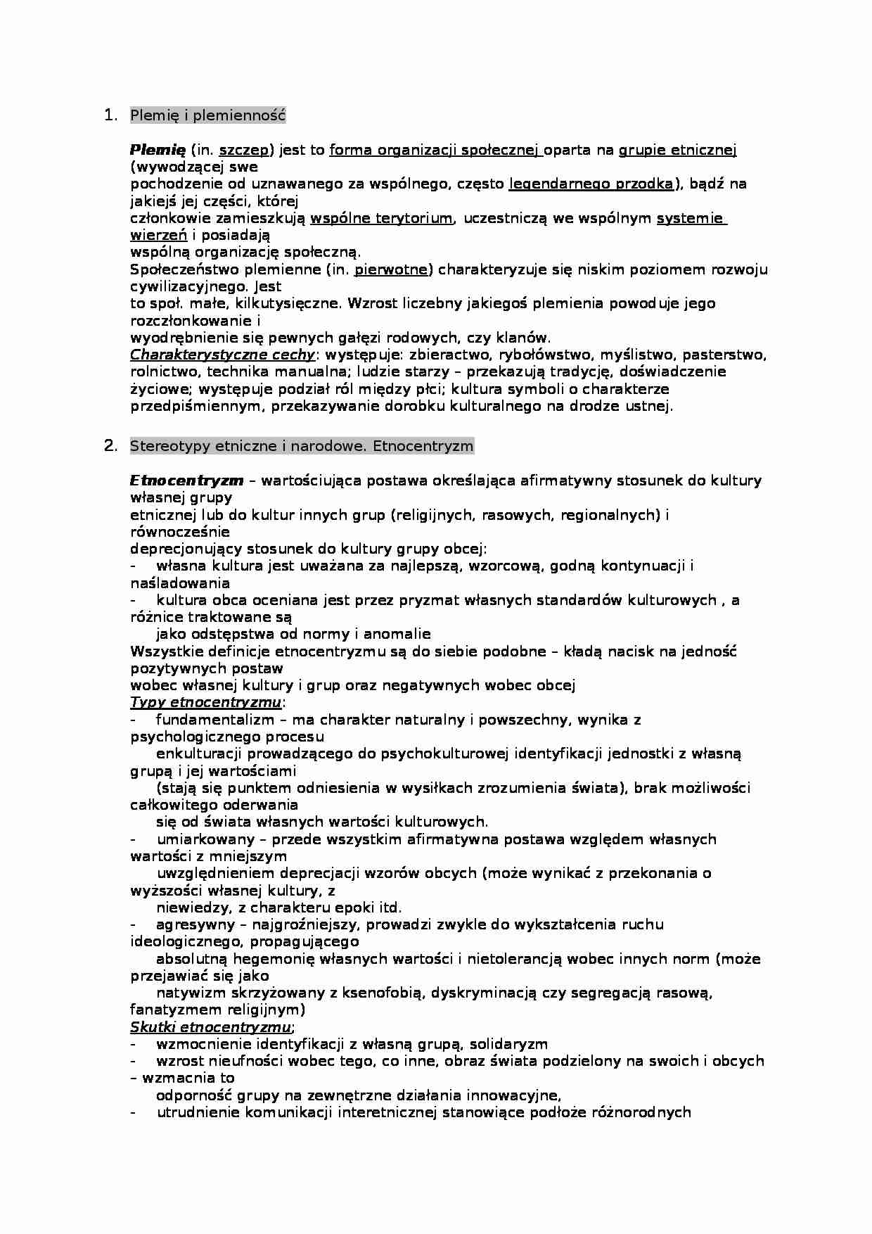 Plemię i plemienność - strona 1