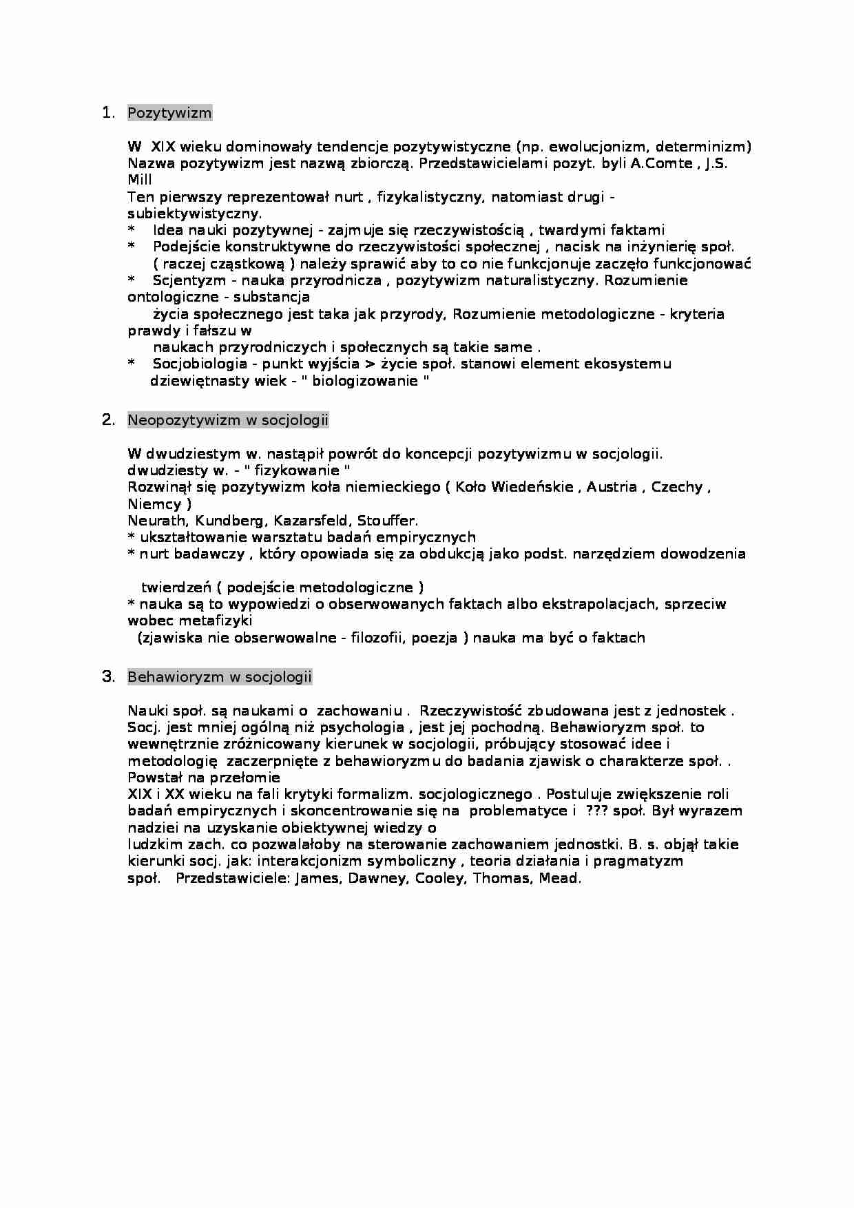 Pozytywizm, anty i neo - strona 1