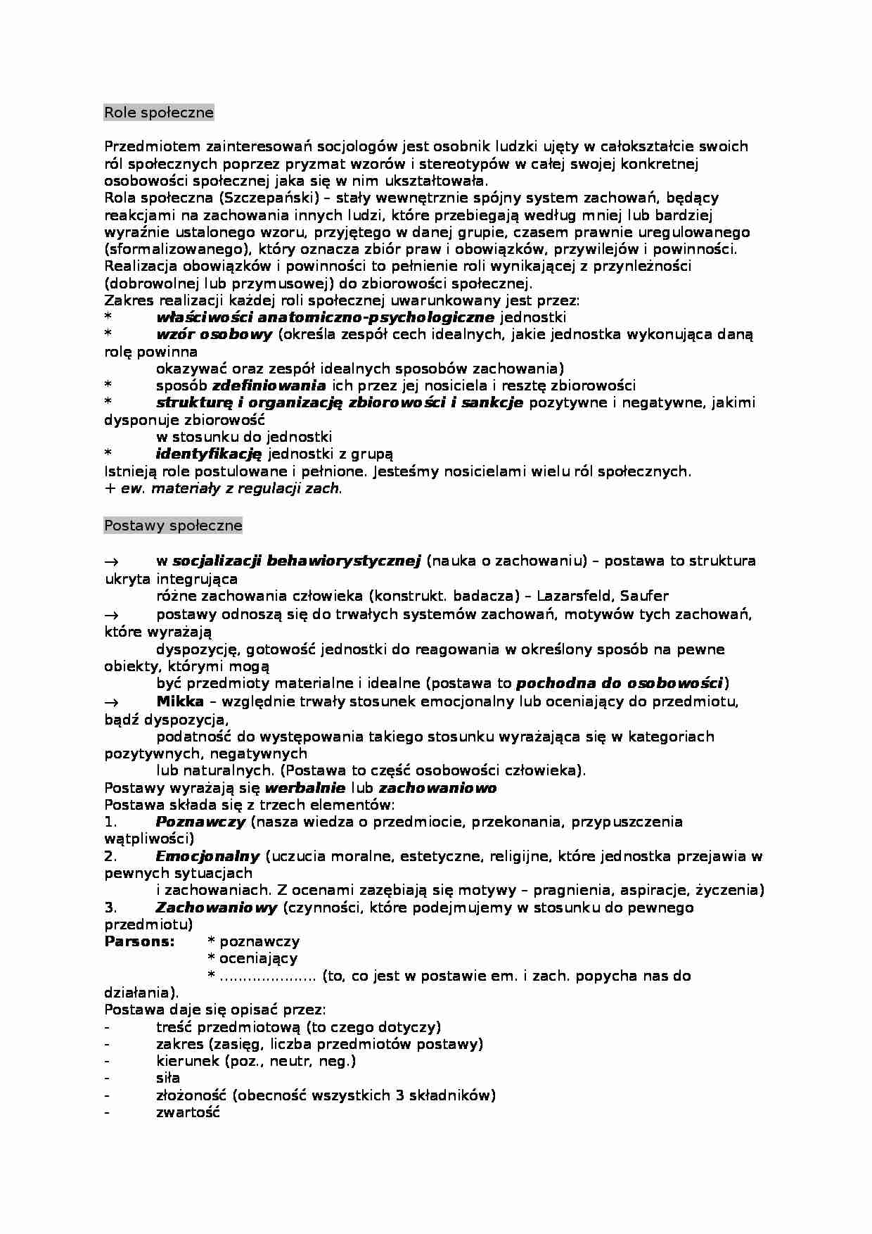 Role społeczne - strona 1