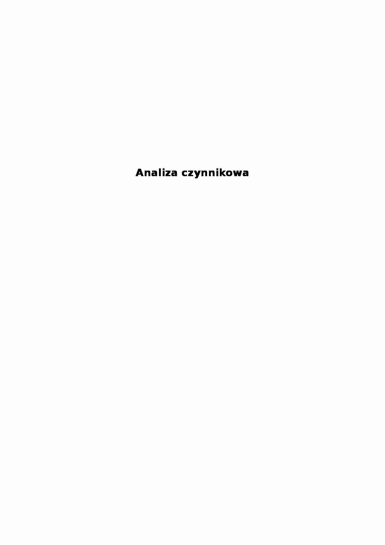 Analiza czynnikowa (13 stron) - strona 1