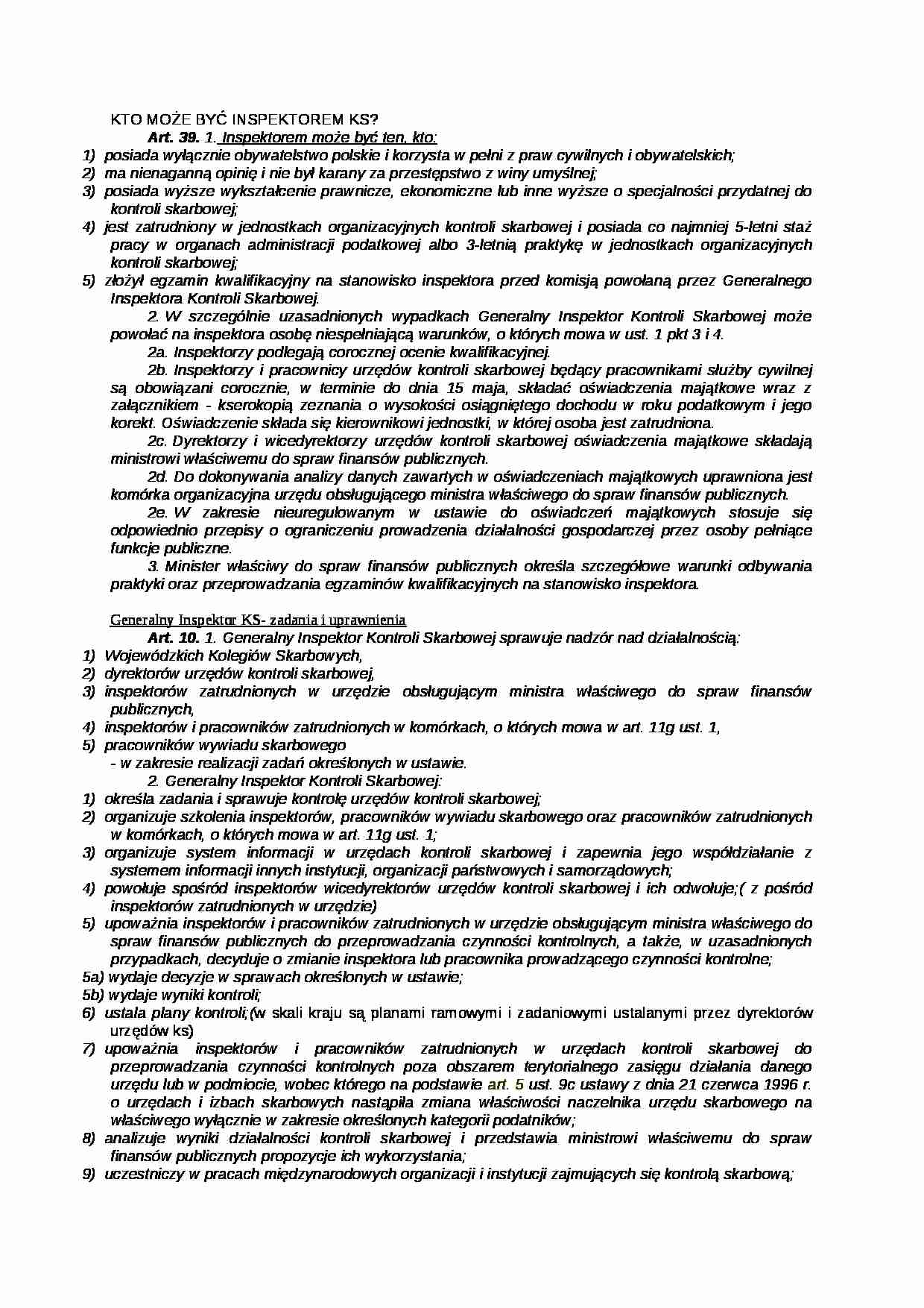 Inspektor KS - strona 1