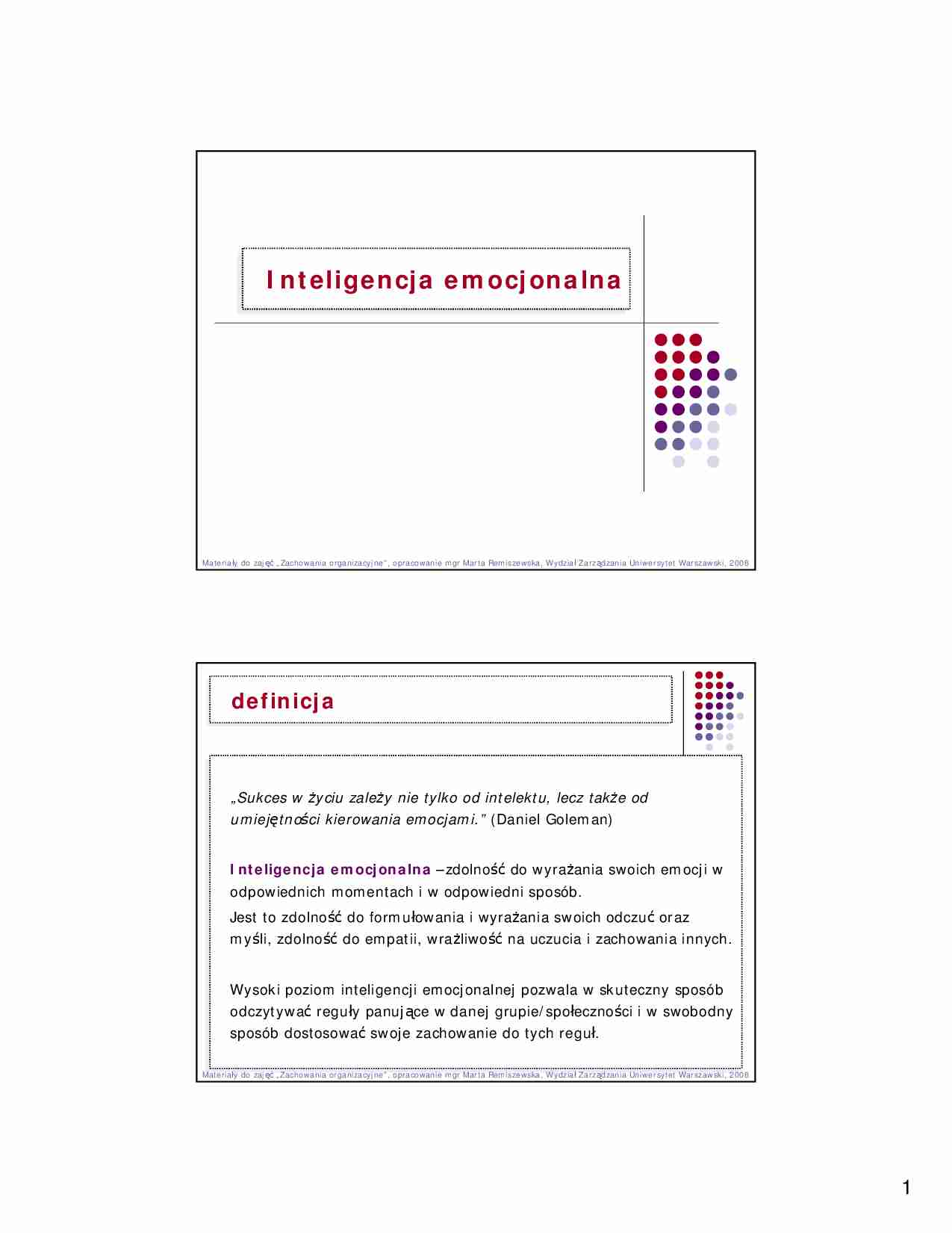 Inteligencja emocjonalna - Samoregulacja - strona 1