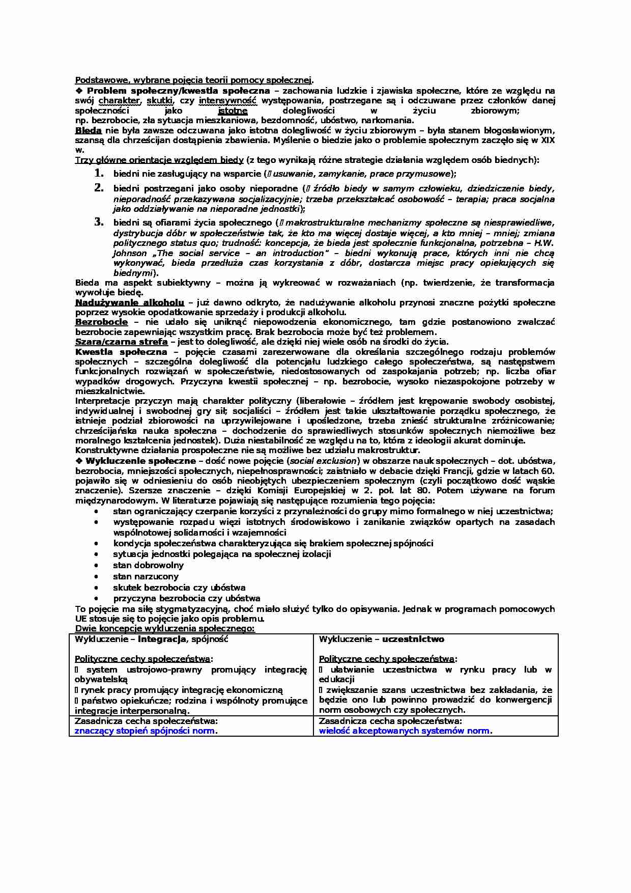 Podstawowe pojęcia z przedmiotu - wykład - strona 1