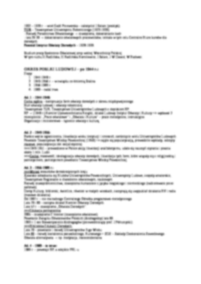 Dzieje oświaty dorosłych w Polsce - wykład - strona 2