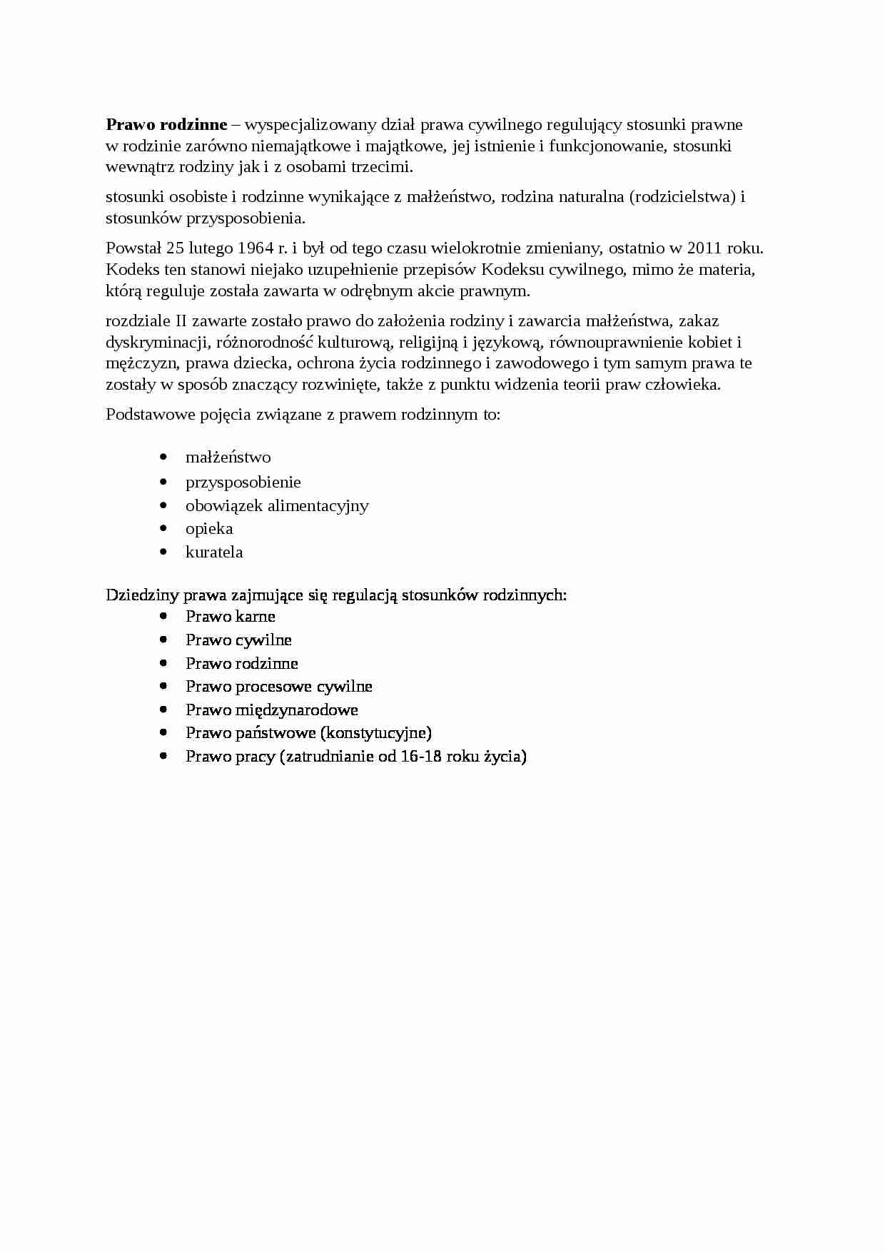 Prawo rodzinne - wykład - Prawa dziecka - strona 1