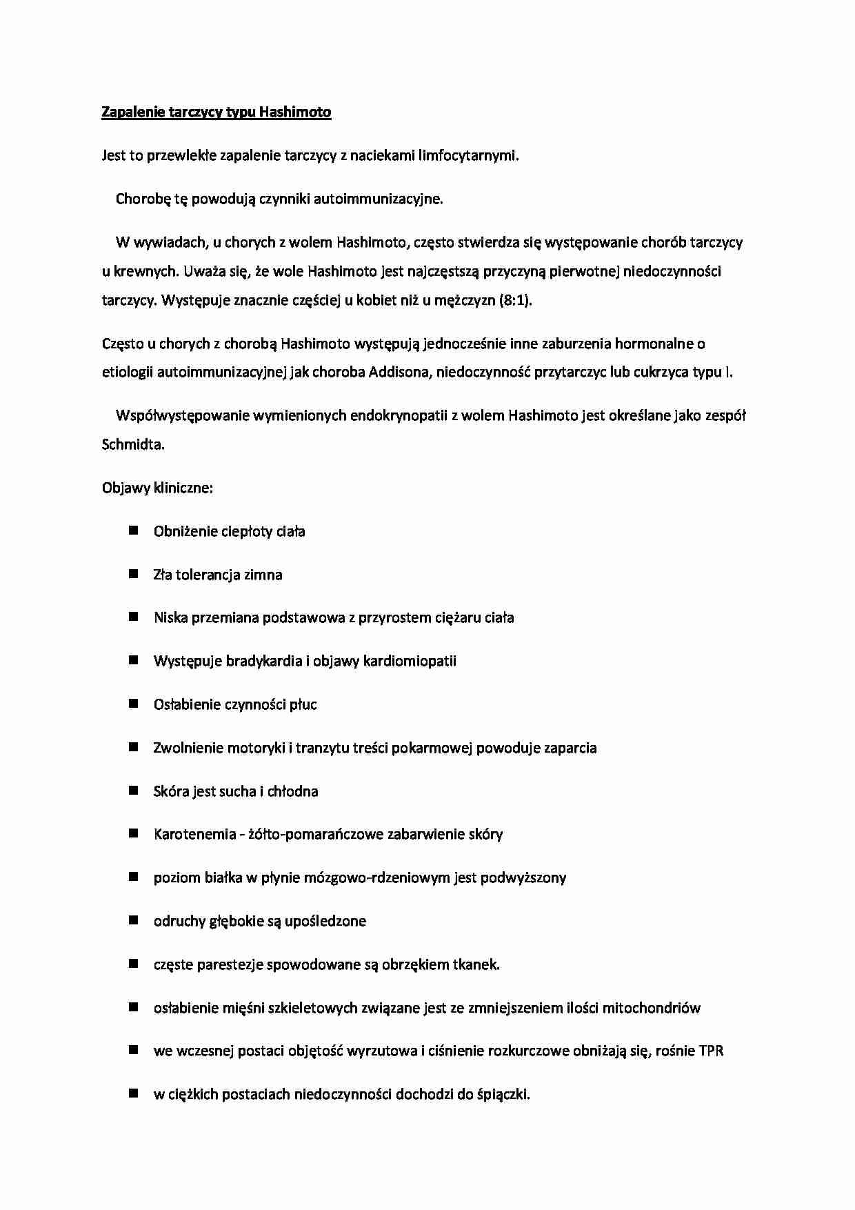 Zapalenie tarczycy typu Hashimoto - strona 1