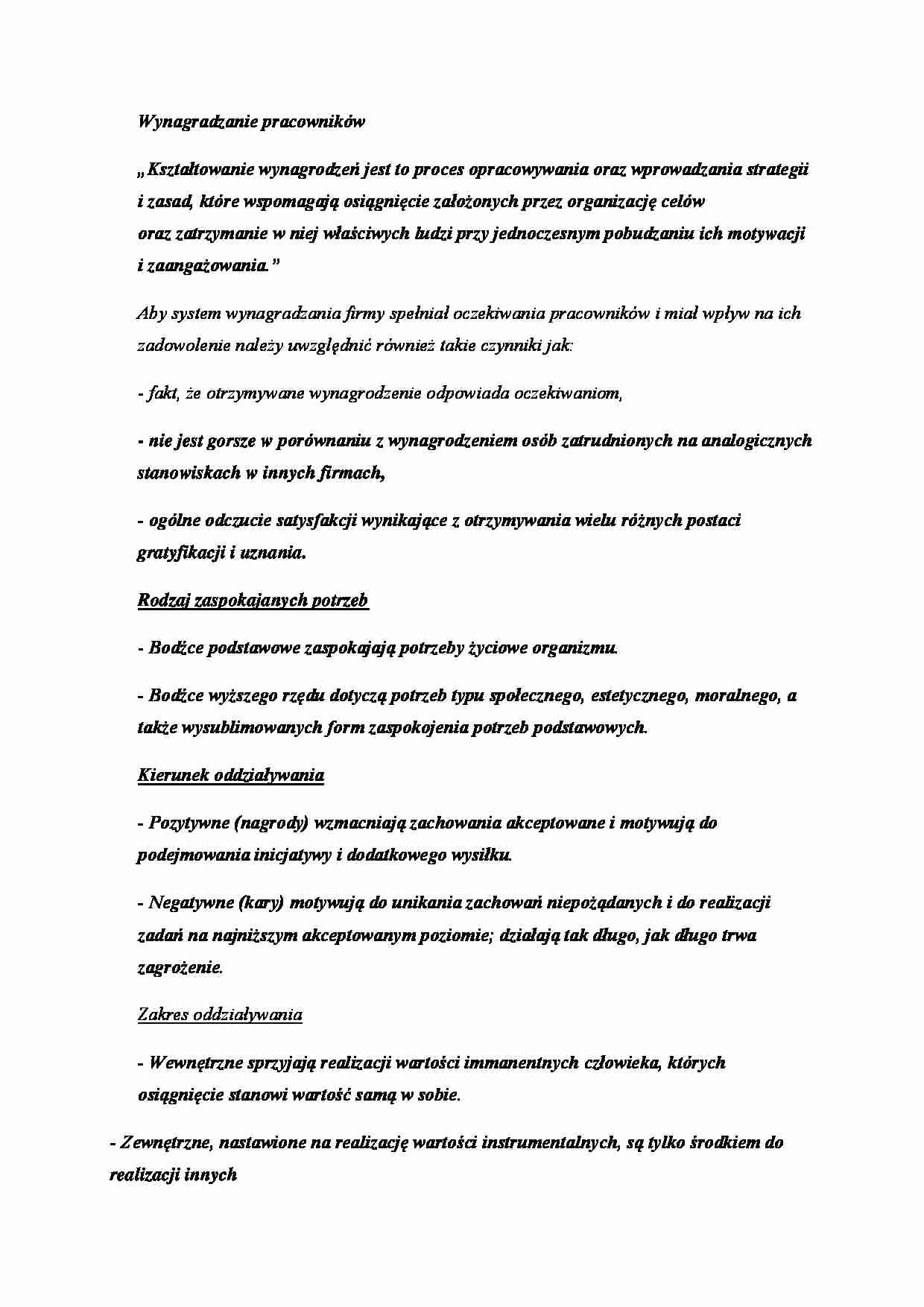 Wynagradzanie pracowników - strona 1