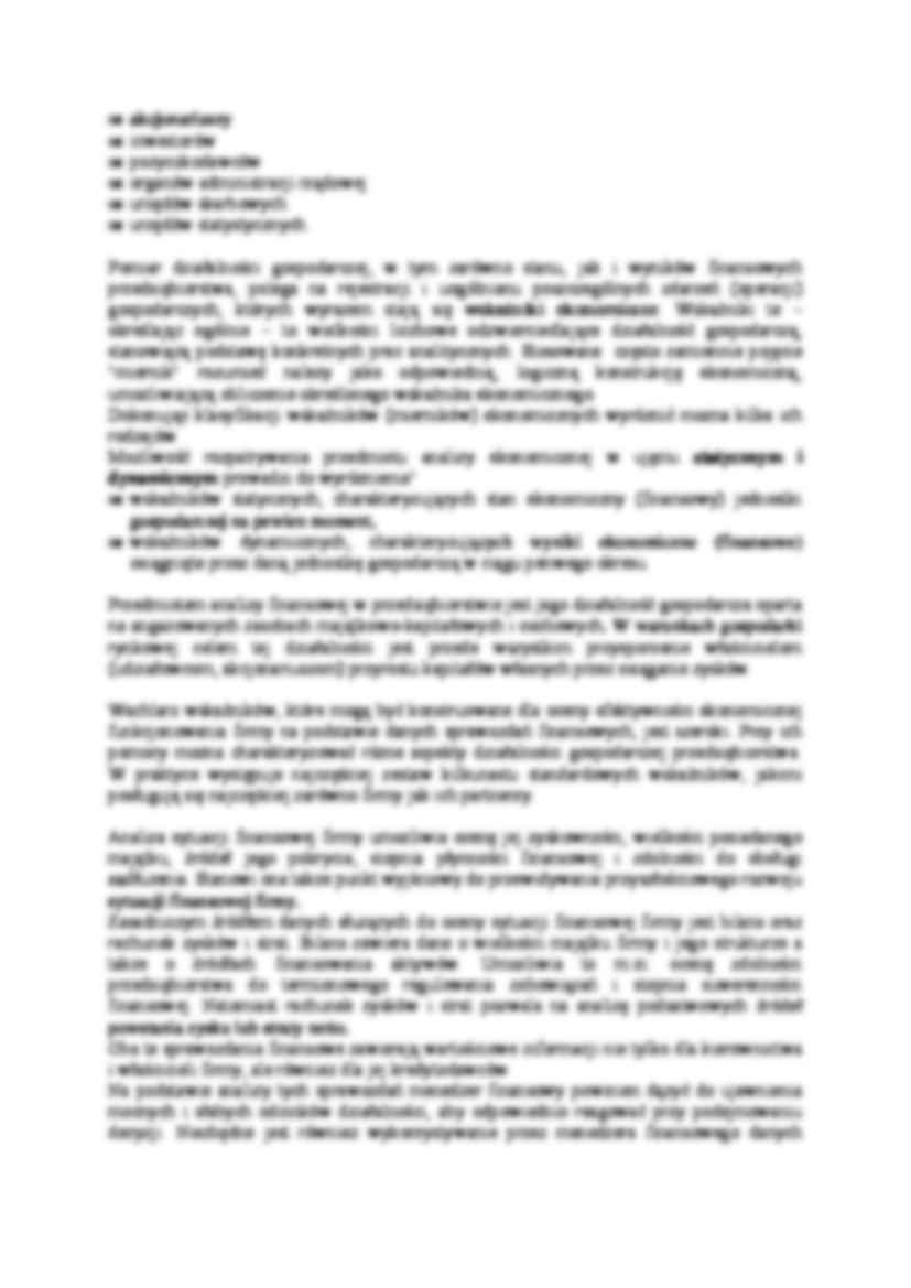 Istota, przedmiot i zakres analizy finansowej - strona 3